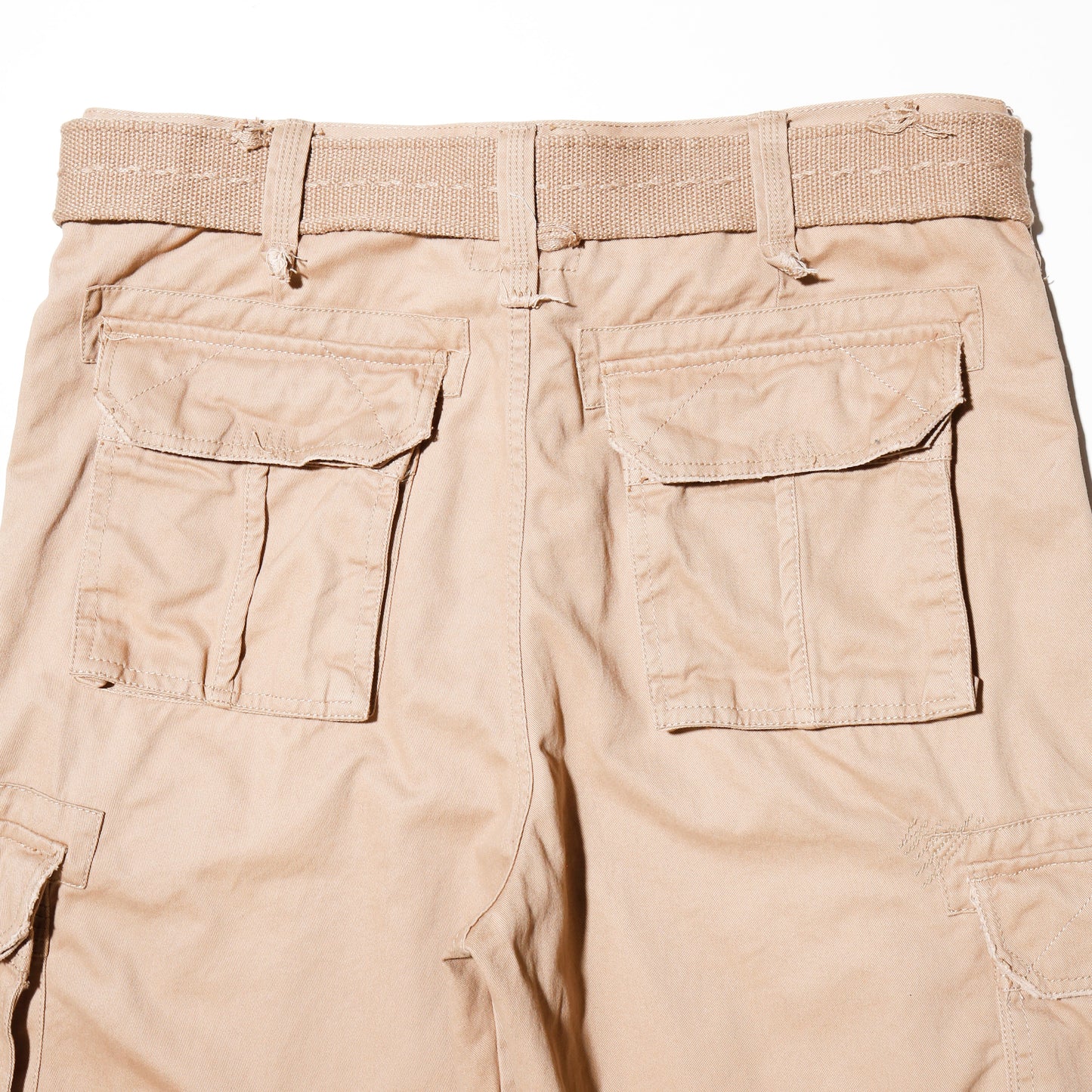vintage belted wide cargo shorts