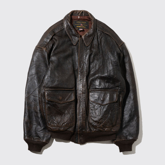 vintage avirex type a-2 leather jacket