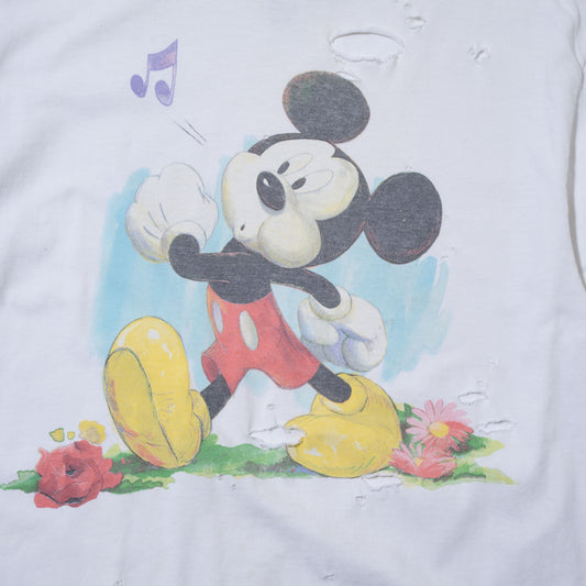 vintage 90's mickey broken t-shirt