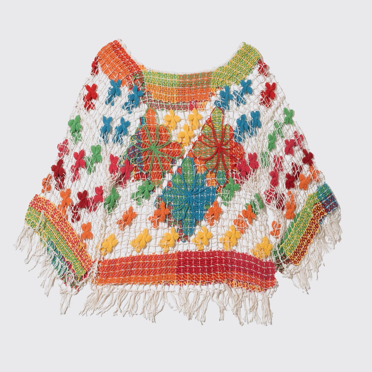 vintage crochet fringe pullover