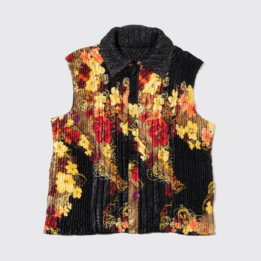 vintage reversible flower winkle vest