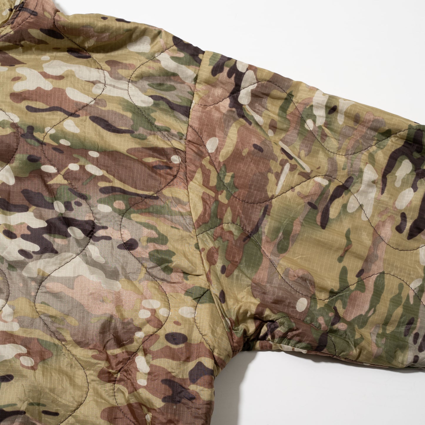 vintage quilting camo zipped hoodie