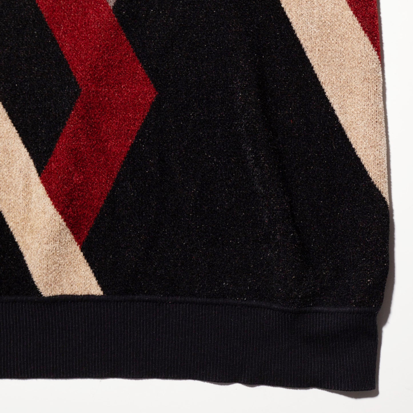 vintage geometry loose polo sweater