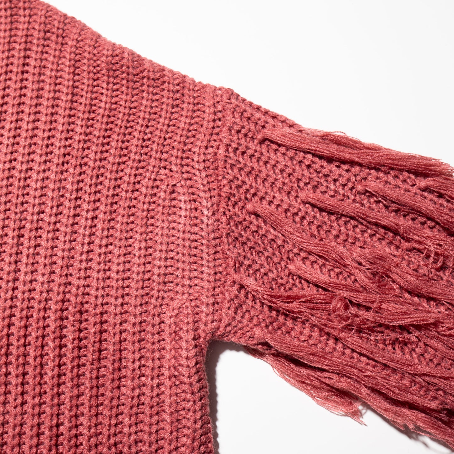 vintage fringe sleeve loose sweater