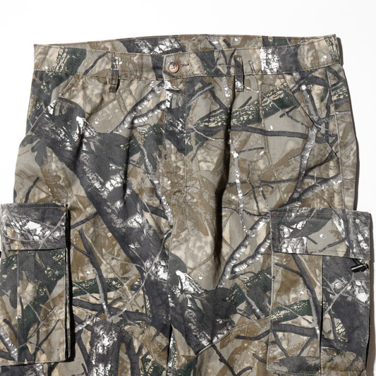 vintage tree camo wide techno trousers