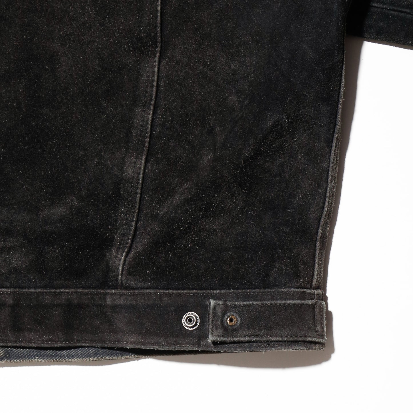 vintage dust suede leather trucker jacket