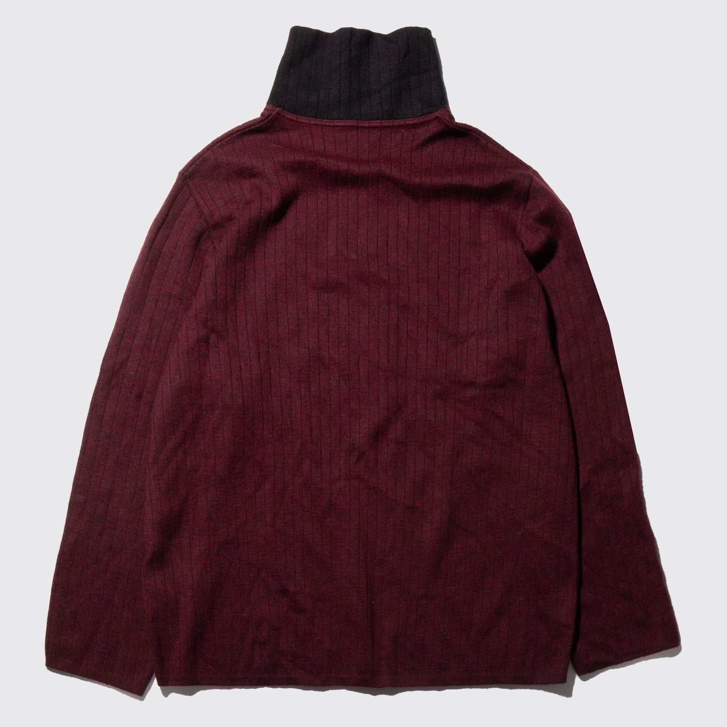 vintage half zip rib sweater