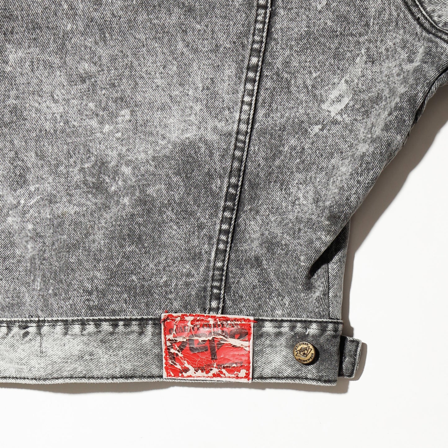 *one-off acid unbalance trucker jacket