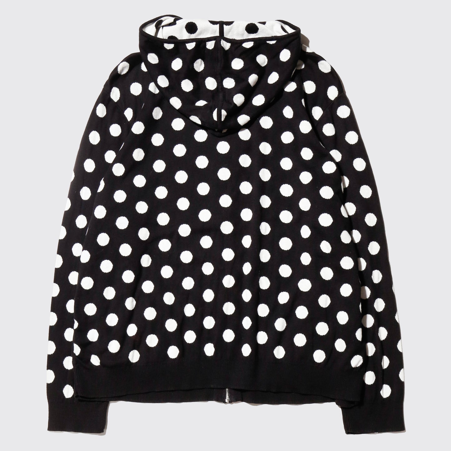 vintage dots knit hoodie
