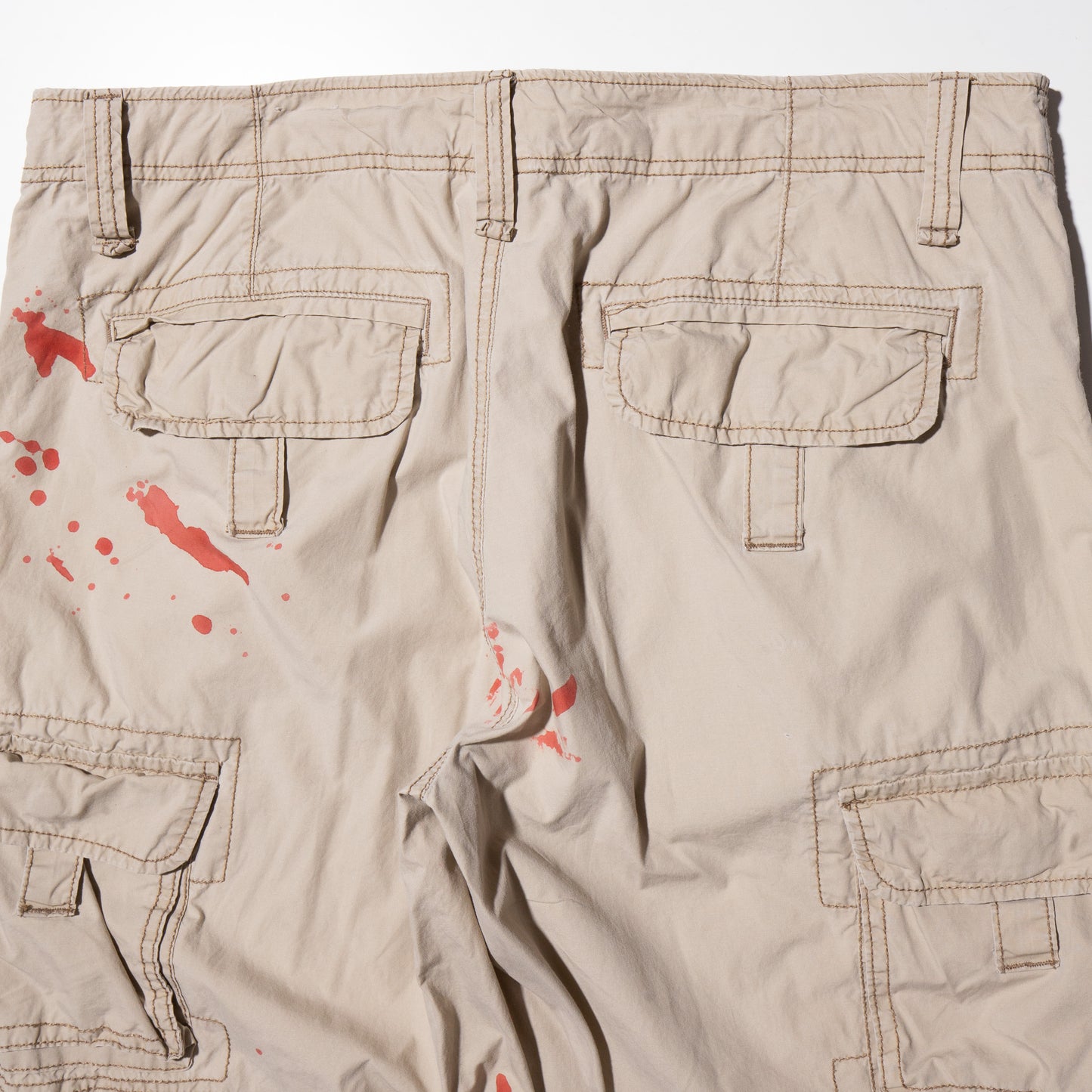 vintage painted cargo trouser