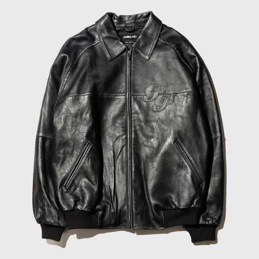 vintage pelle pelle pp rhinestone leather jacket