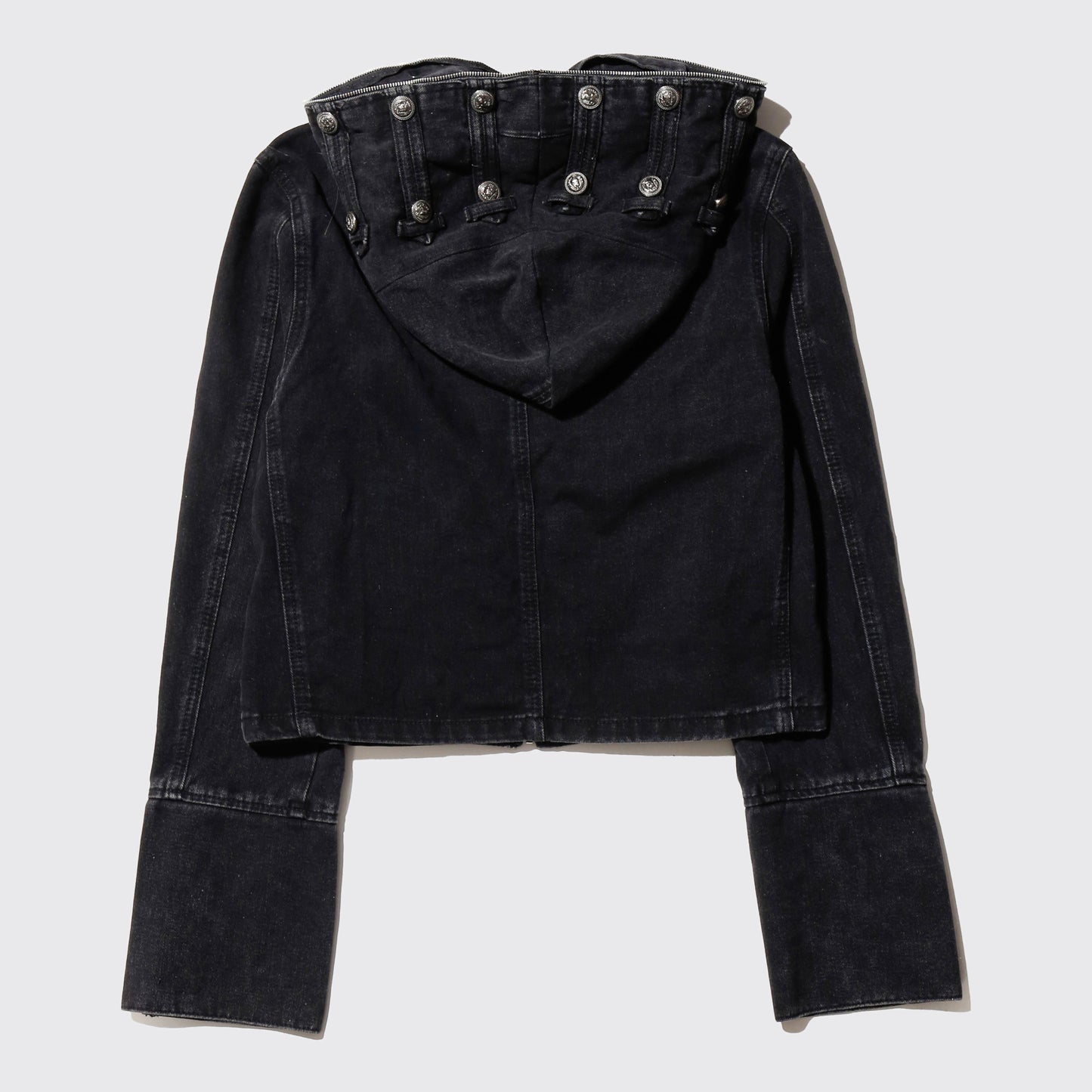 *one-off hooded napoleon jacket