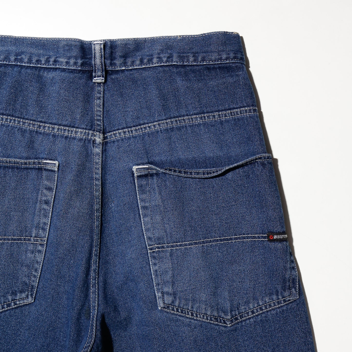 vintage south pole center tuck wide denim shorts