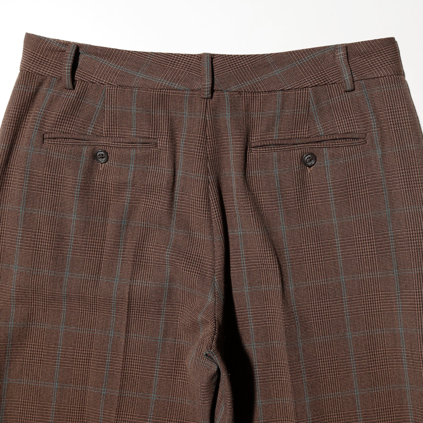 vintage chaps lowrise check wide slacks