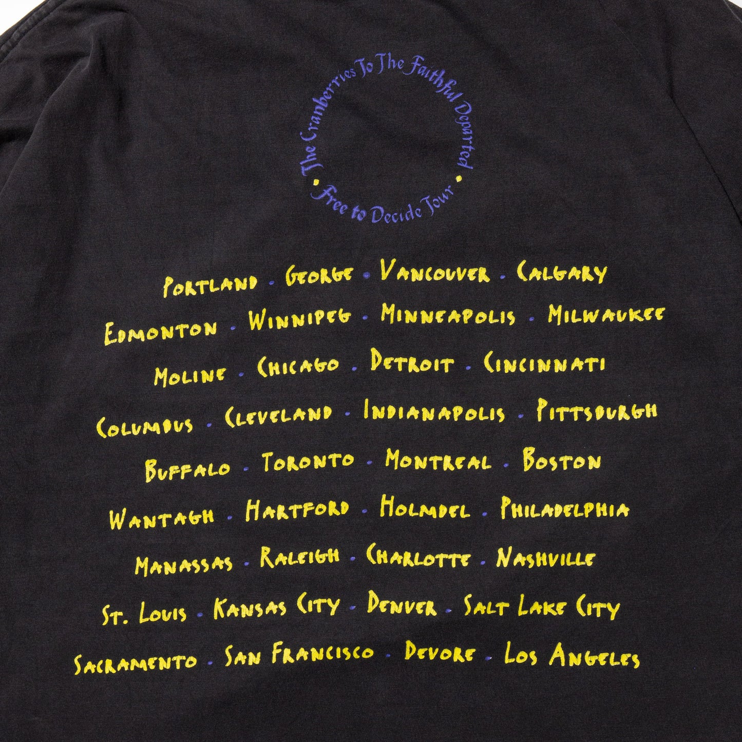 vintage 1996's The Cranberries Free to Decide Tour t-shirt