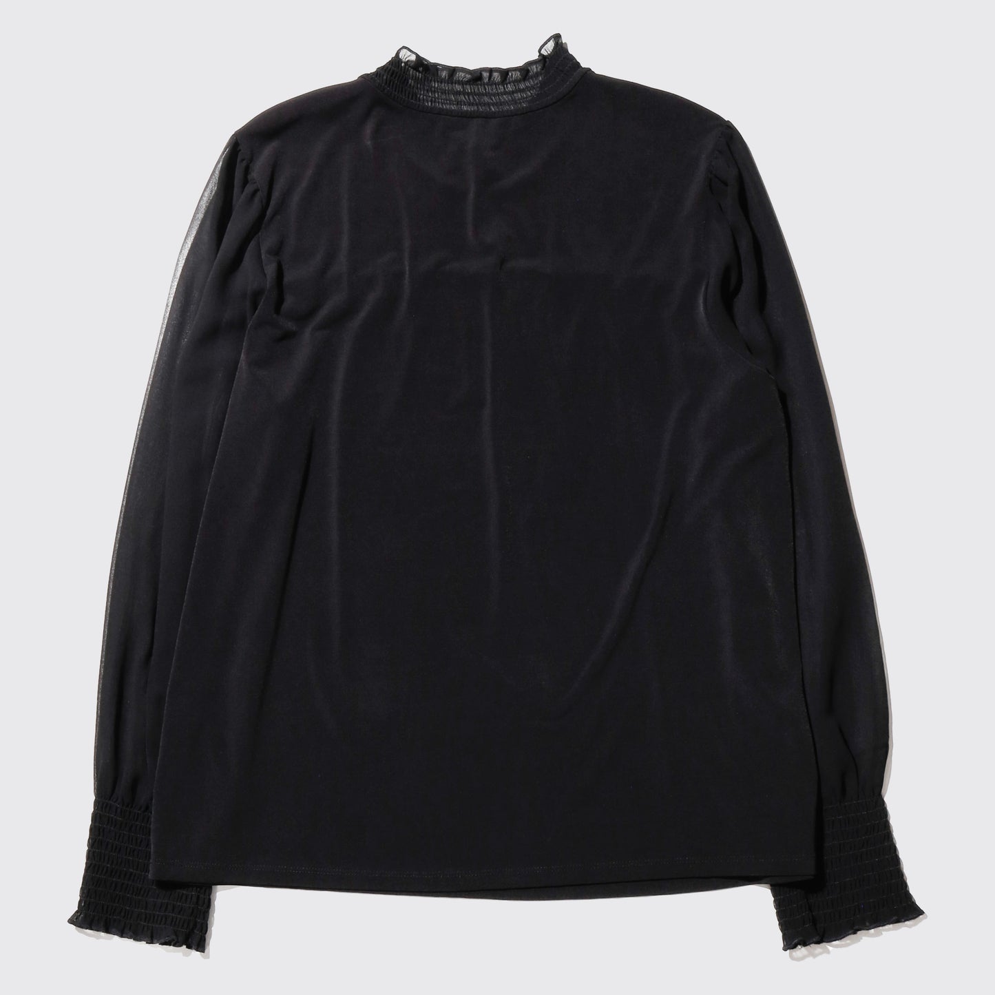 vintage calvin klein sheer shirring blouse