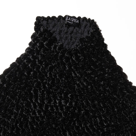 vintage embossed velour popcorn l/s