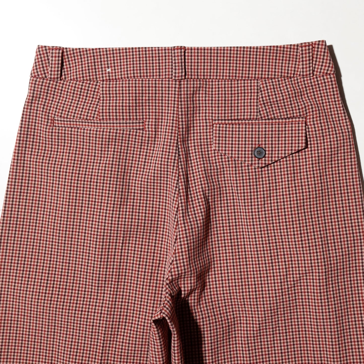 vintage tucked wide check slacks