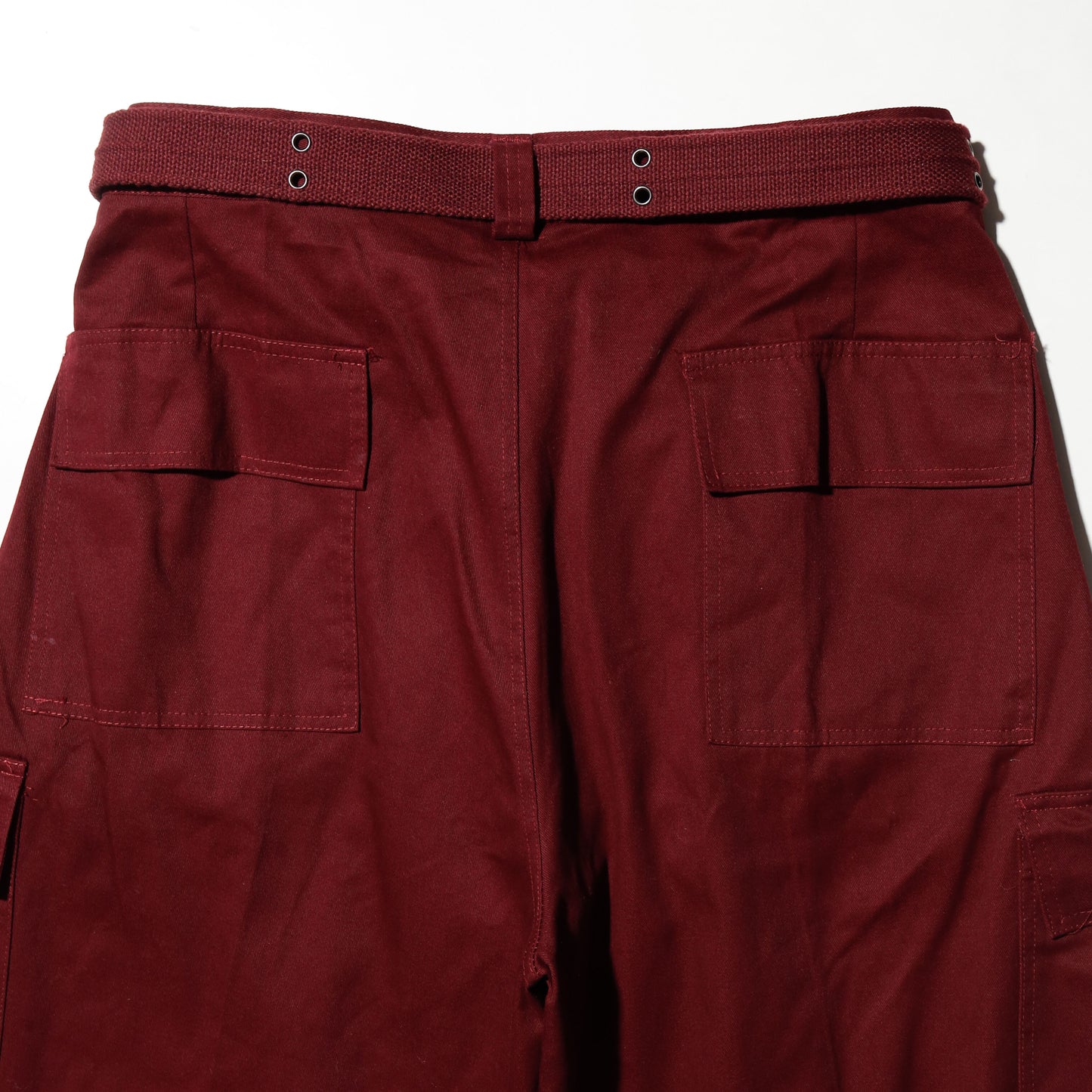 vintage belted center tuck cargo shorts