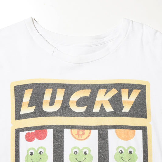 vintage lucky frog slot machine t-shirt