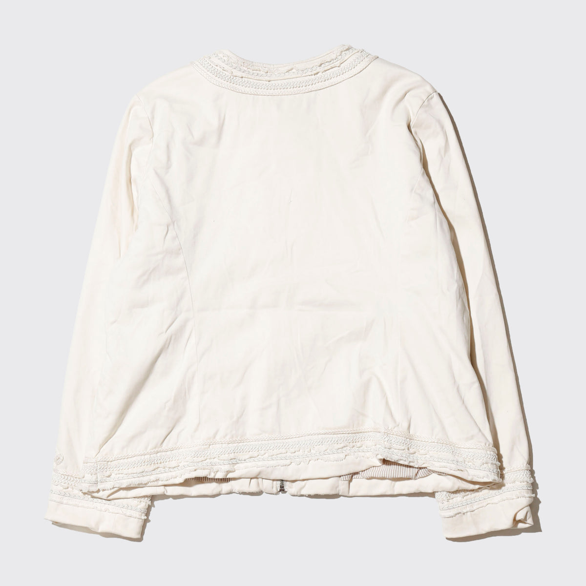 vintage cropped braids trim jacket