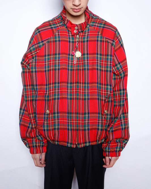 vintage 70's charm check harrington jacket