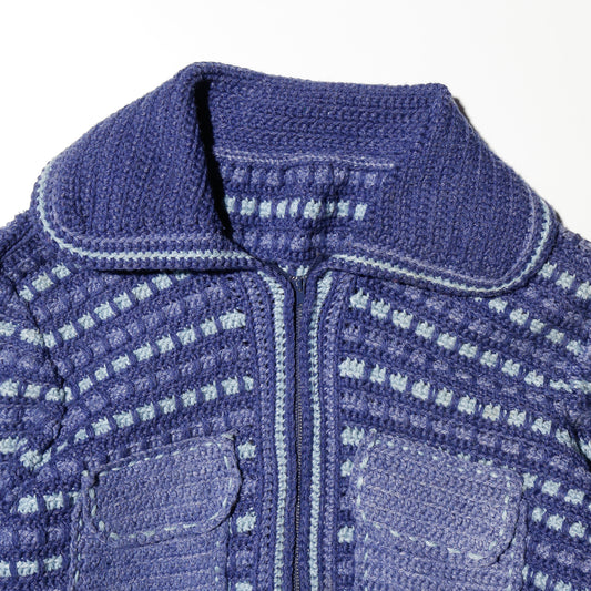 vintage crochet hand knit jacket