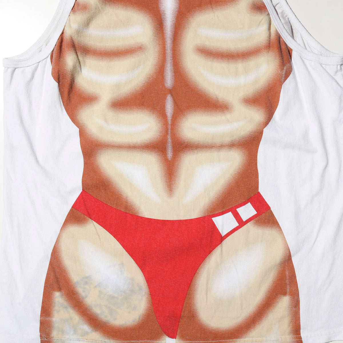 vintage muscle print tank top