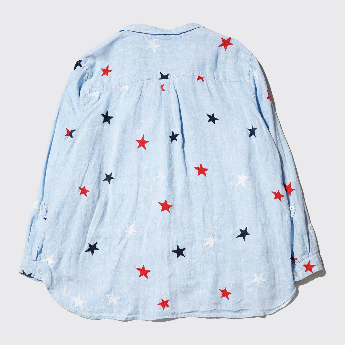 vintage broderied star linen shirt