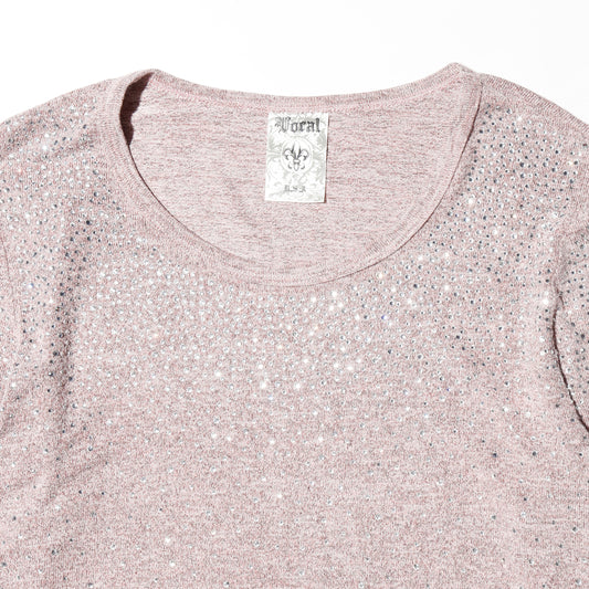 vintage 00's rinestone cut sew