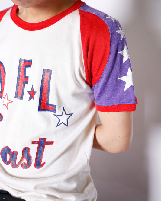 vintage 70's o.f.l east football t-shirt