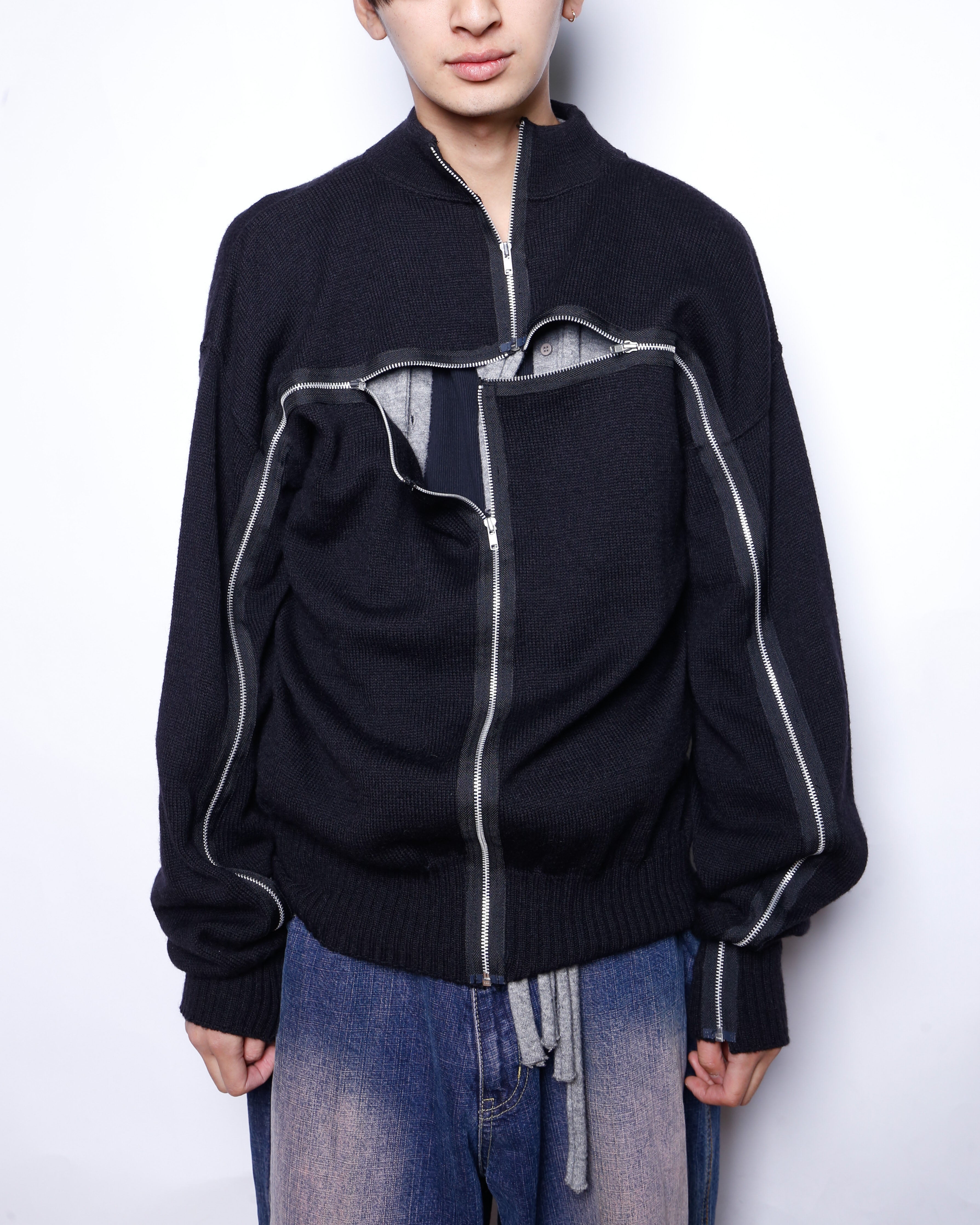 one-off cross zip sweater – NOILL