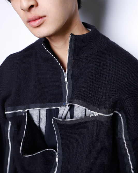 *one-off cross zip sweater