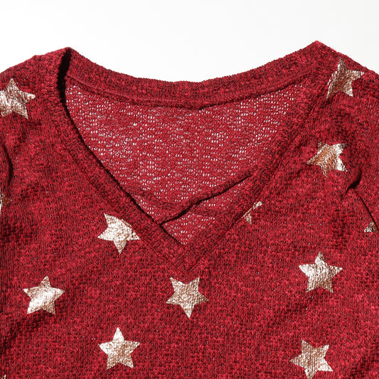 vintage star v neck sweater