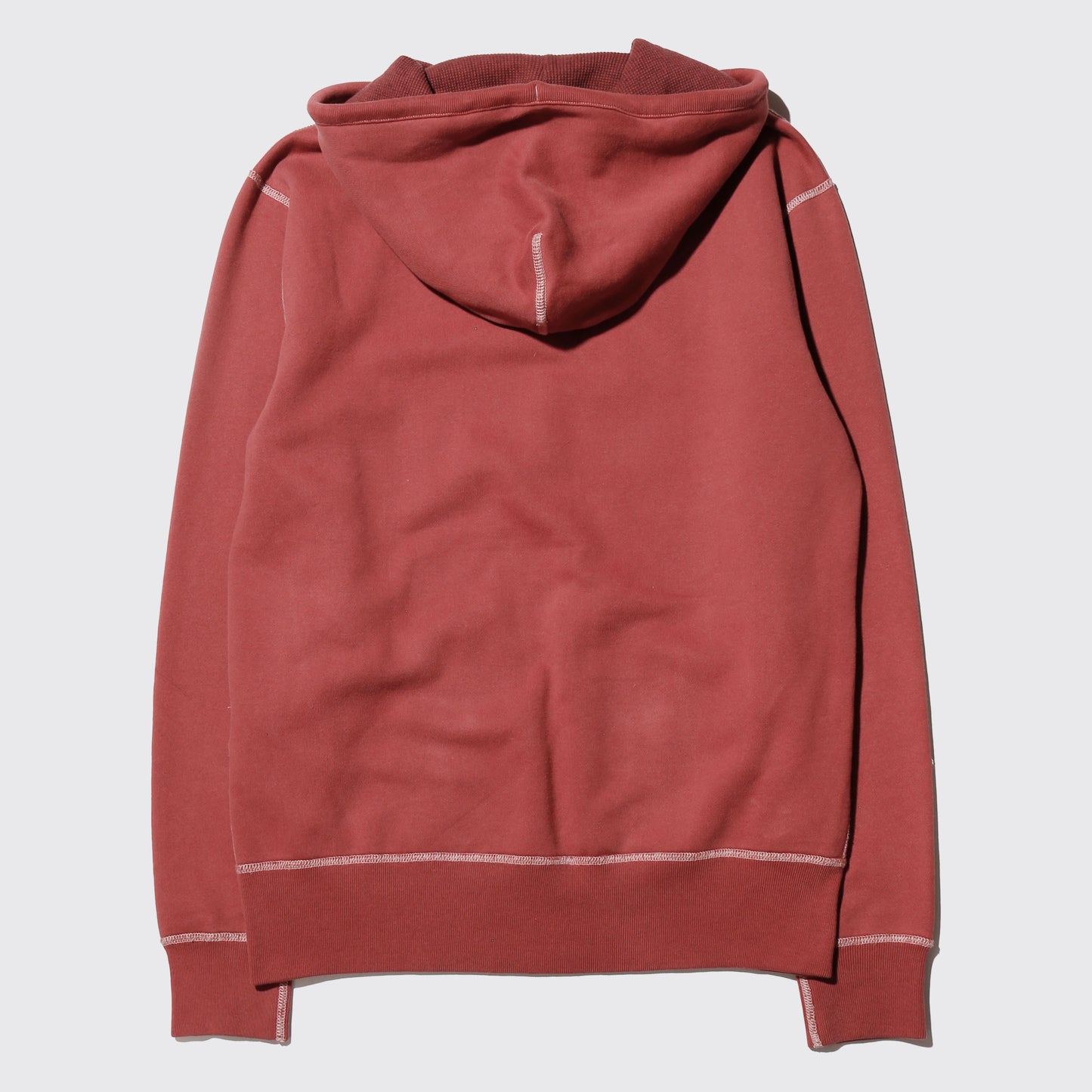 vintage patched half zip hoodie