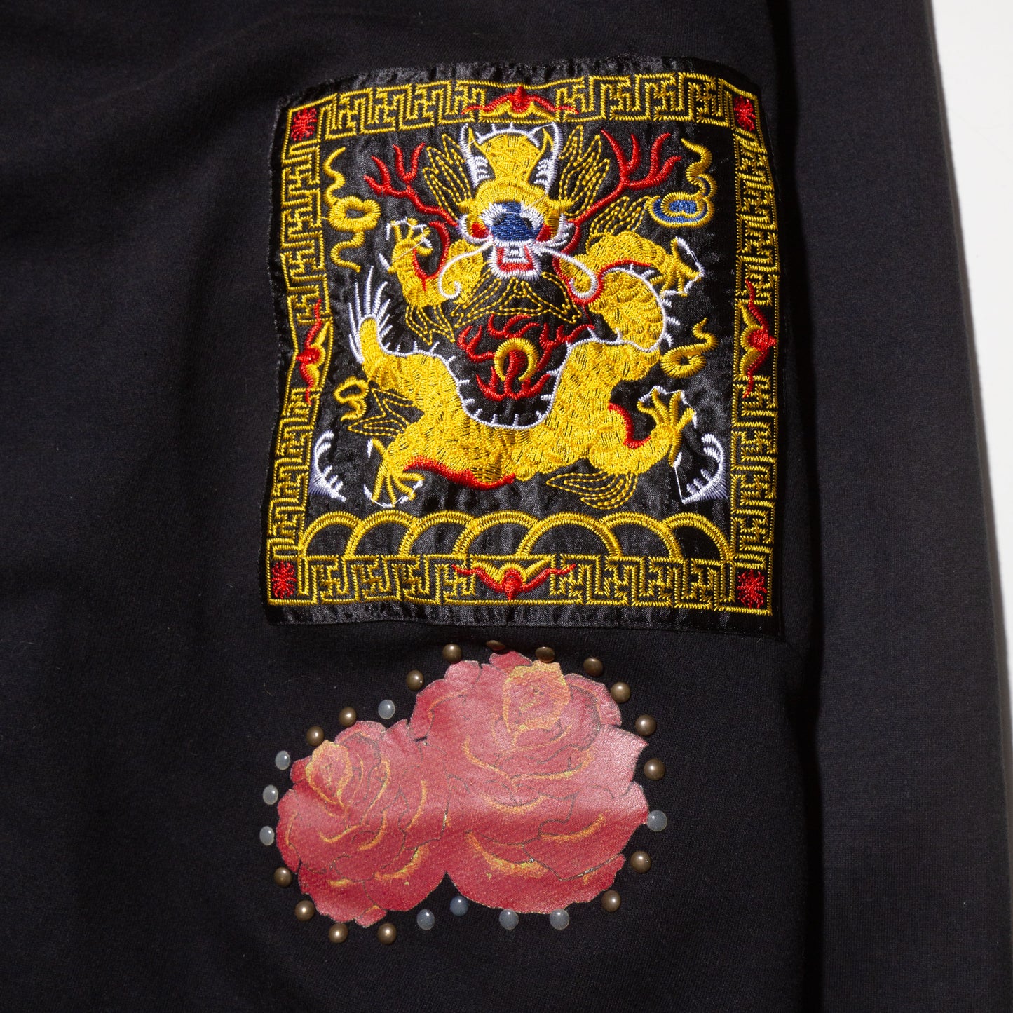 vintage tatoo reversible loose hoodie