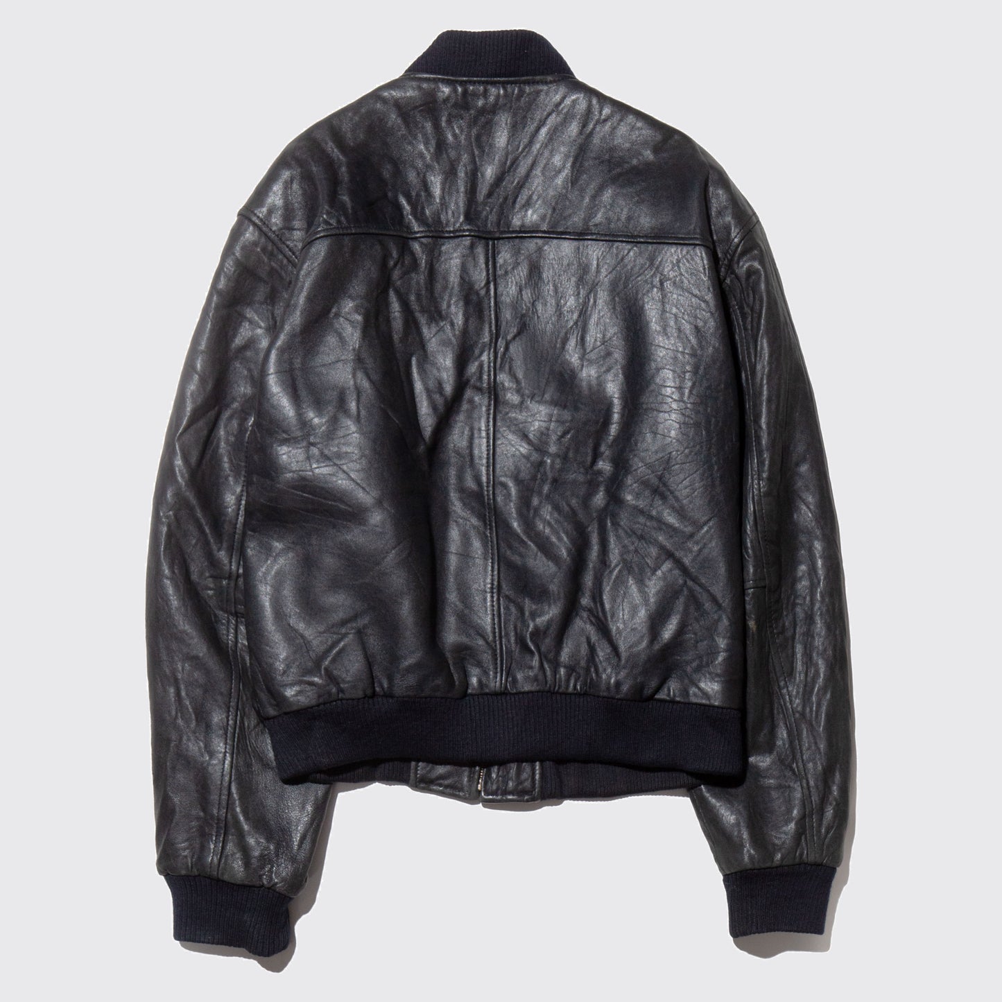 vintage leather bomber jacket