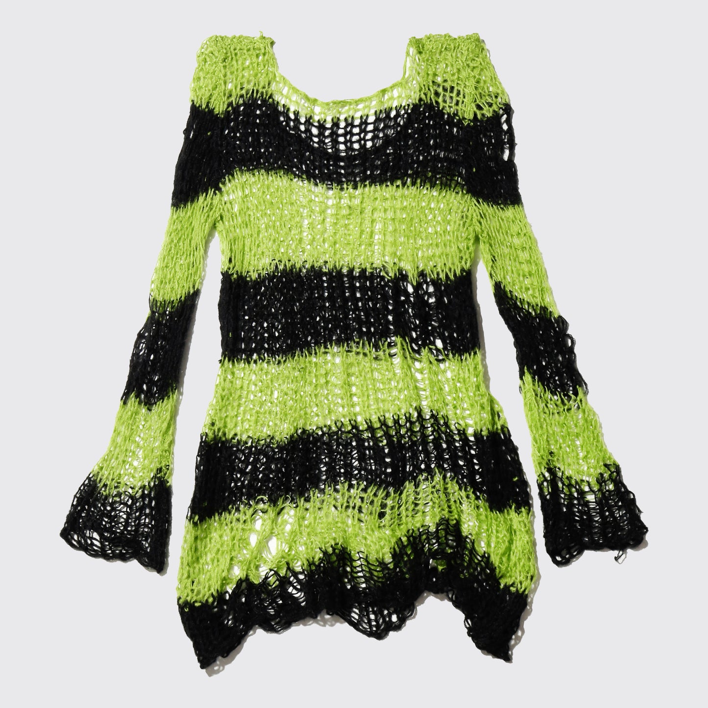 vintage broken low gauge border sweater