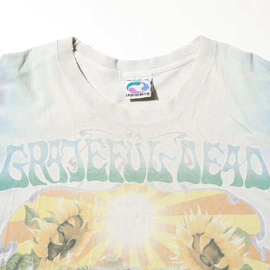 vintage 1995's Grateful Dead sunflower t-shirt, body-liquid blue