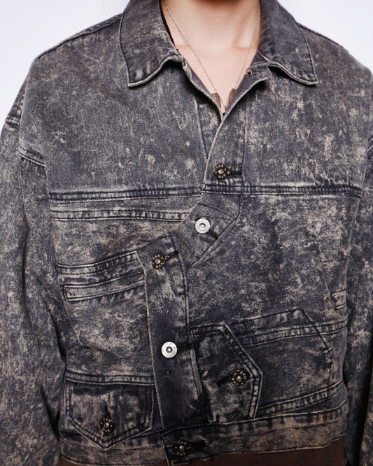 *one-off acid unbalance trucker jacket