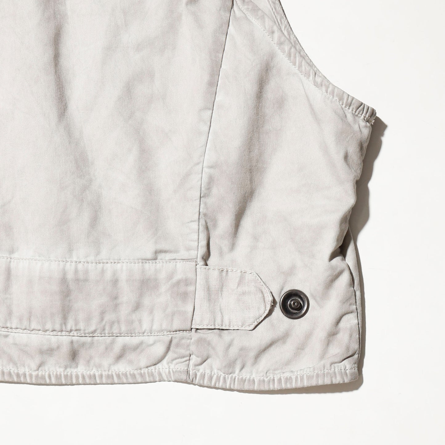 vintage distressed cotton hooded vest