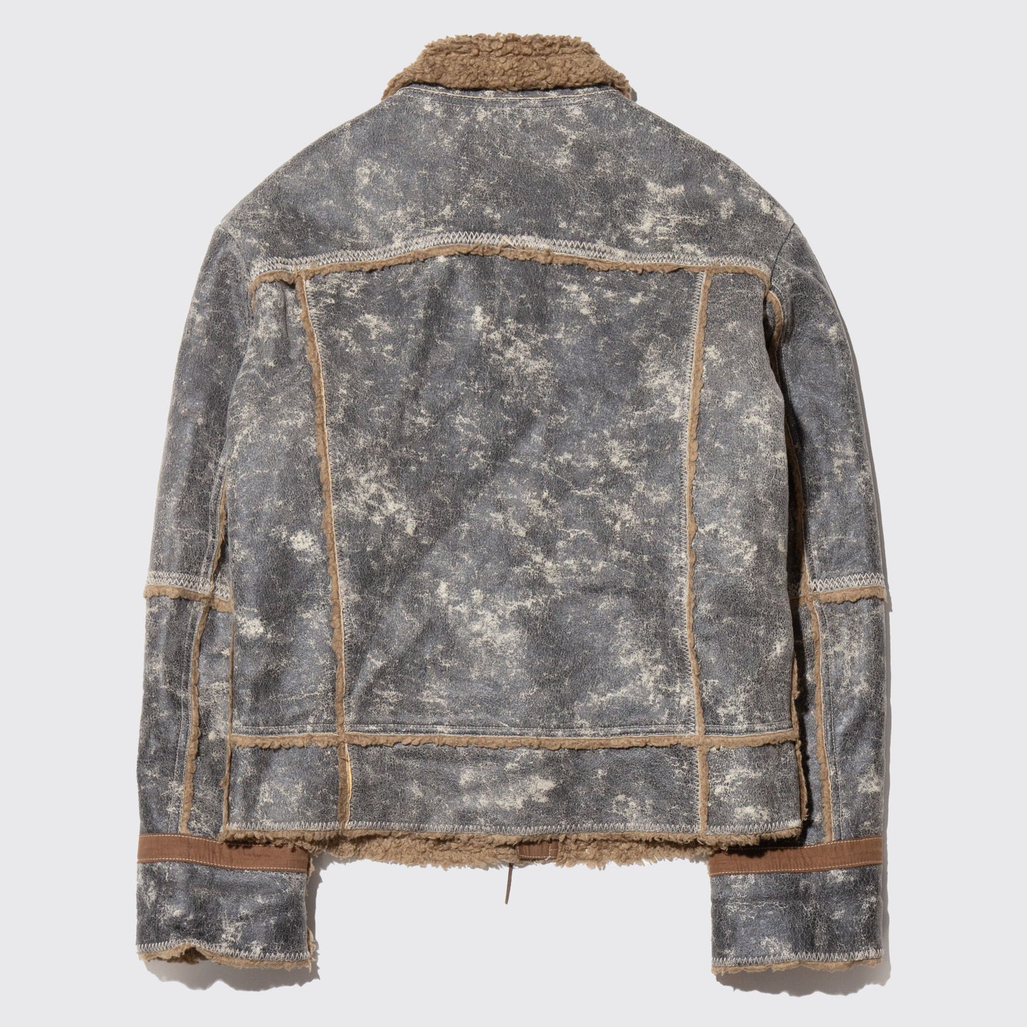 vintage faded faux leather jacket