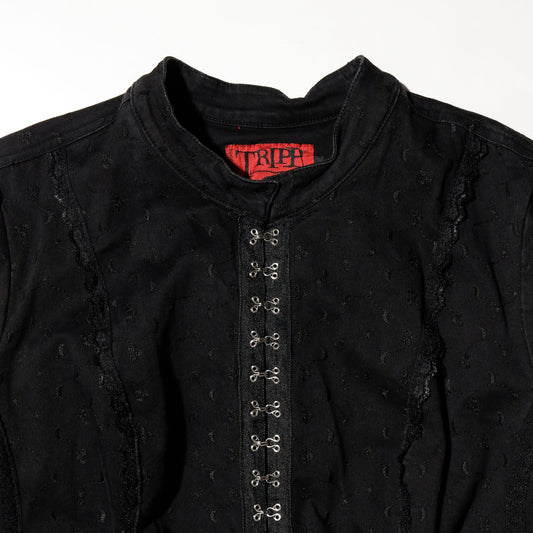 vintage trip nyc corset hooked lace jacket