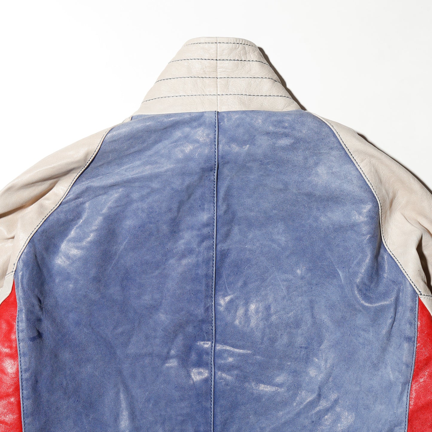 vintage fadded motorcycle leather jacket
