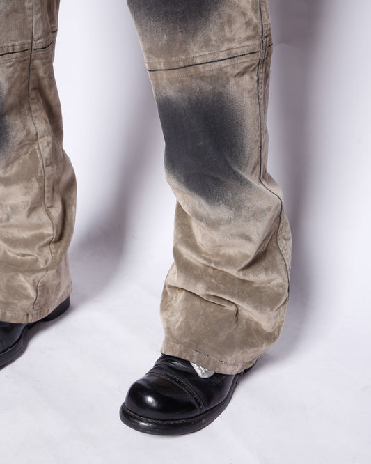 vintage dust flocky flare trousers