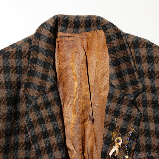 vintage rosario check wool jacket