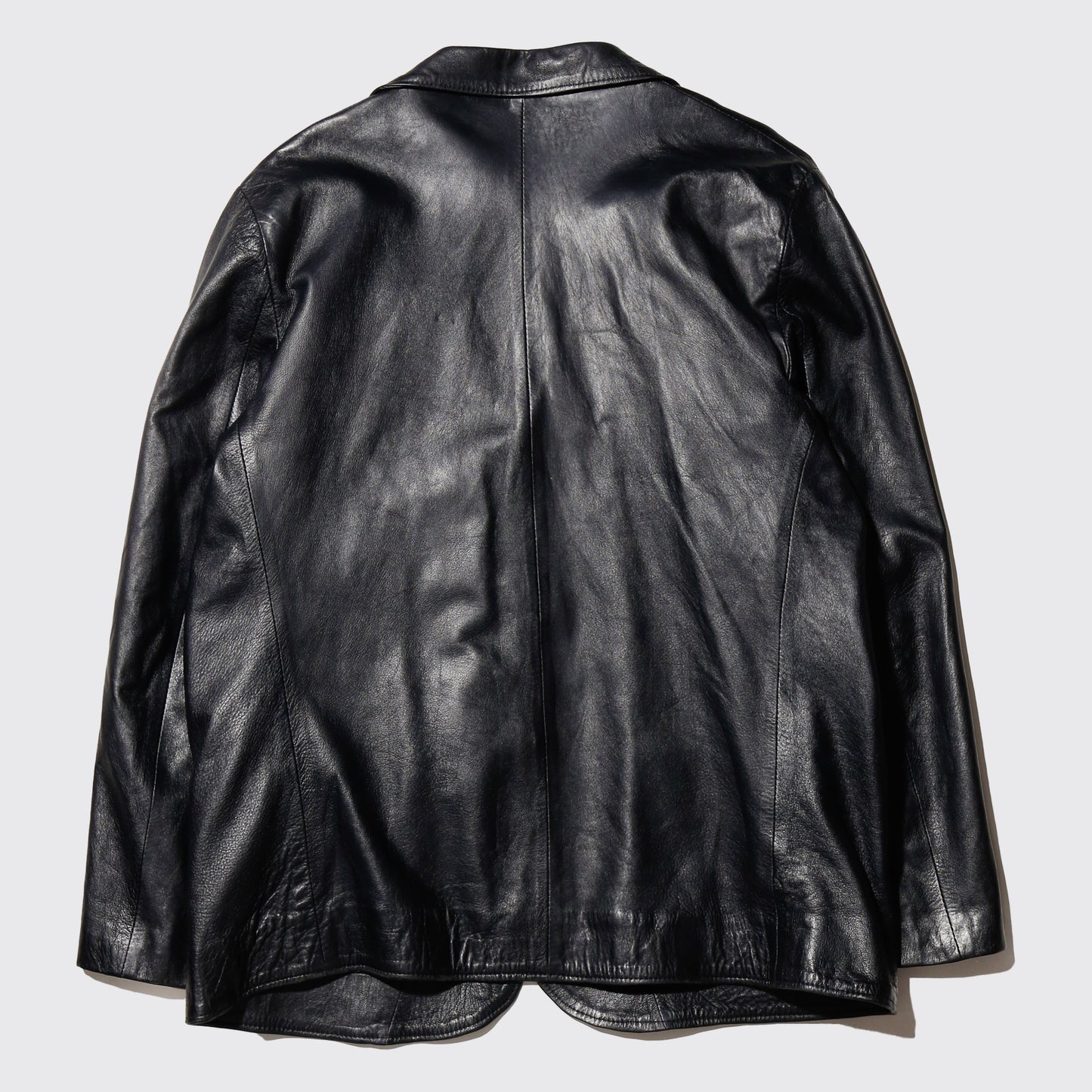 vintage leather tailored jacket
