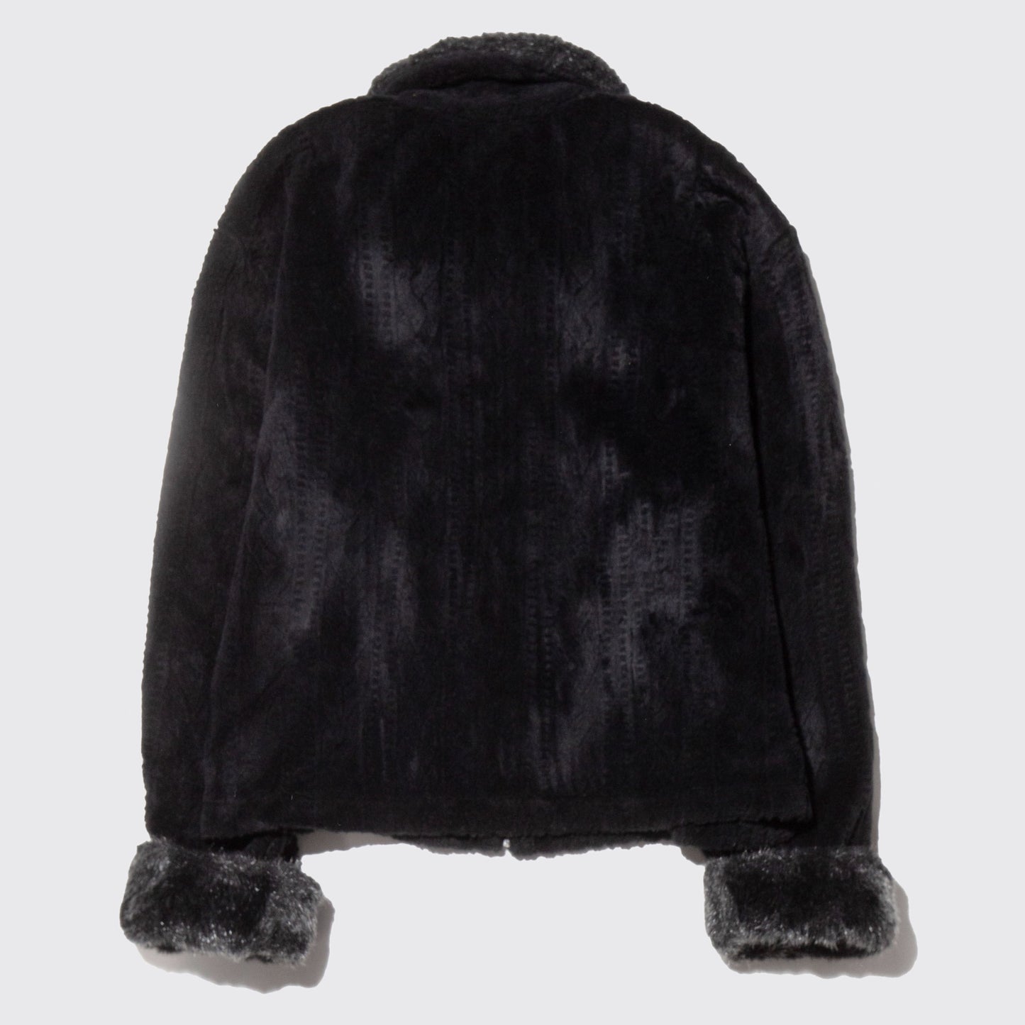vintage combi faux fur jacket