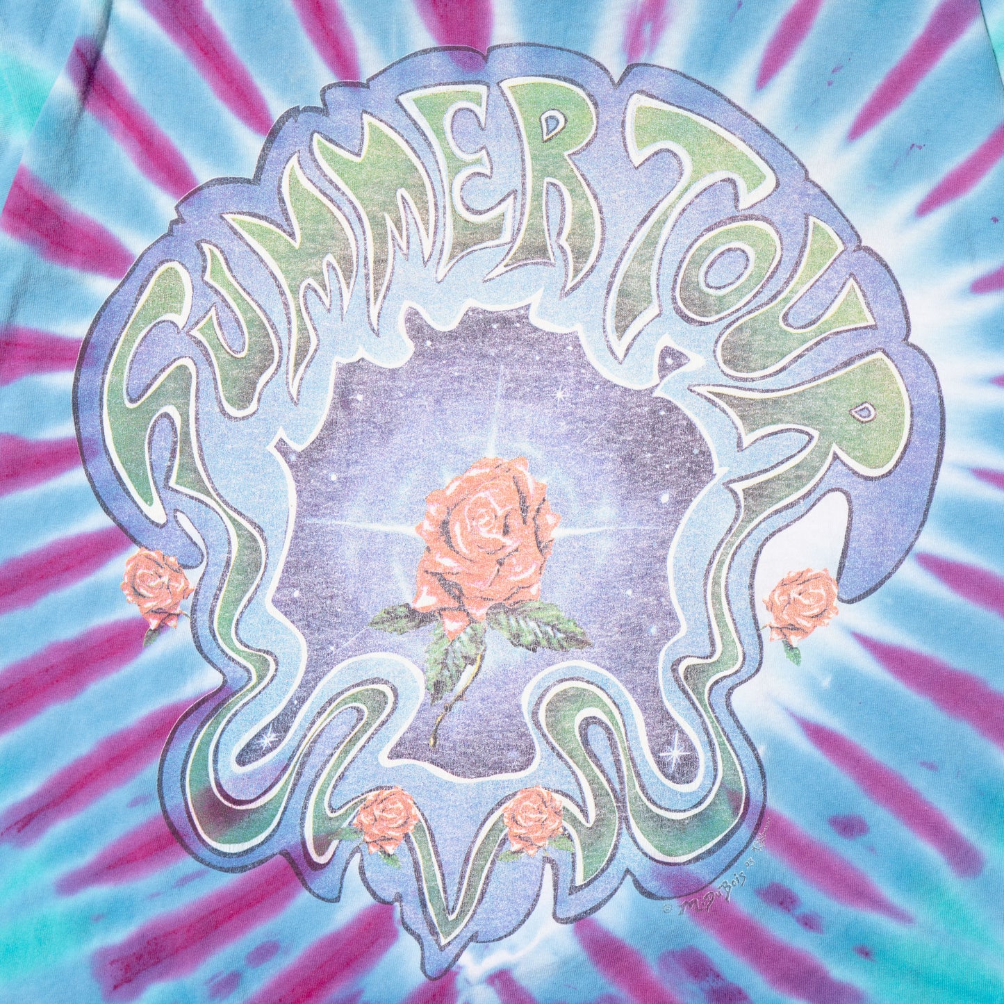 vintage 1993's Grateful dead mike dubois tie dye summer tour t-shirt