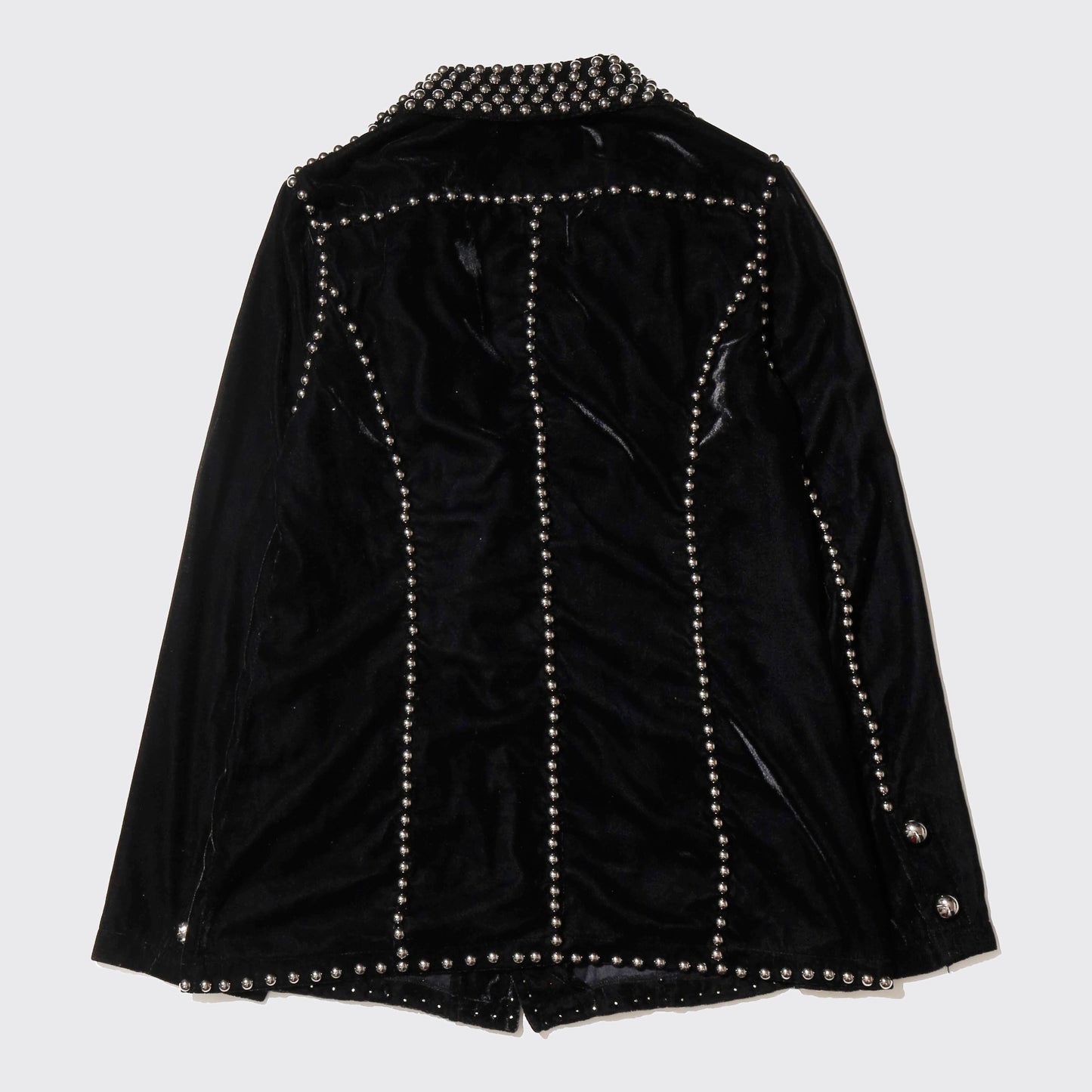 vintage studs double breasted velour jacket